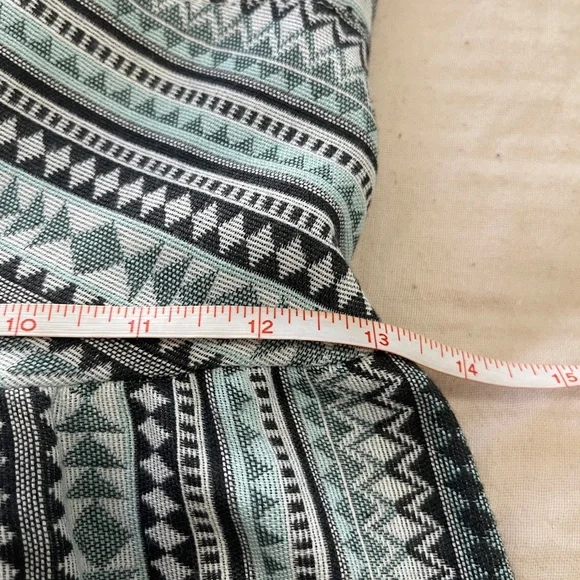 Aeropostale Womens Dress Size S Petite Green Aztec Print Spaghetti Strap Mini - Picture 9 of 11